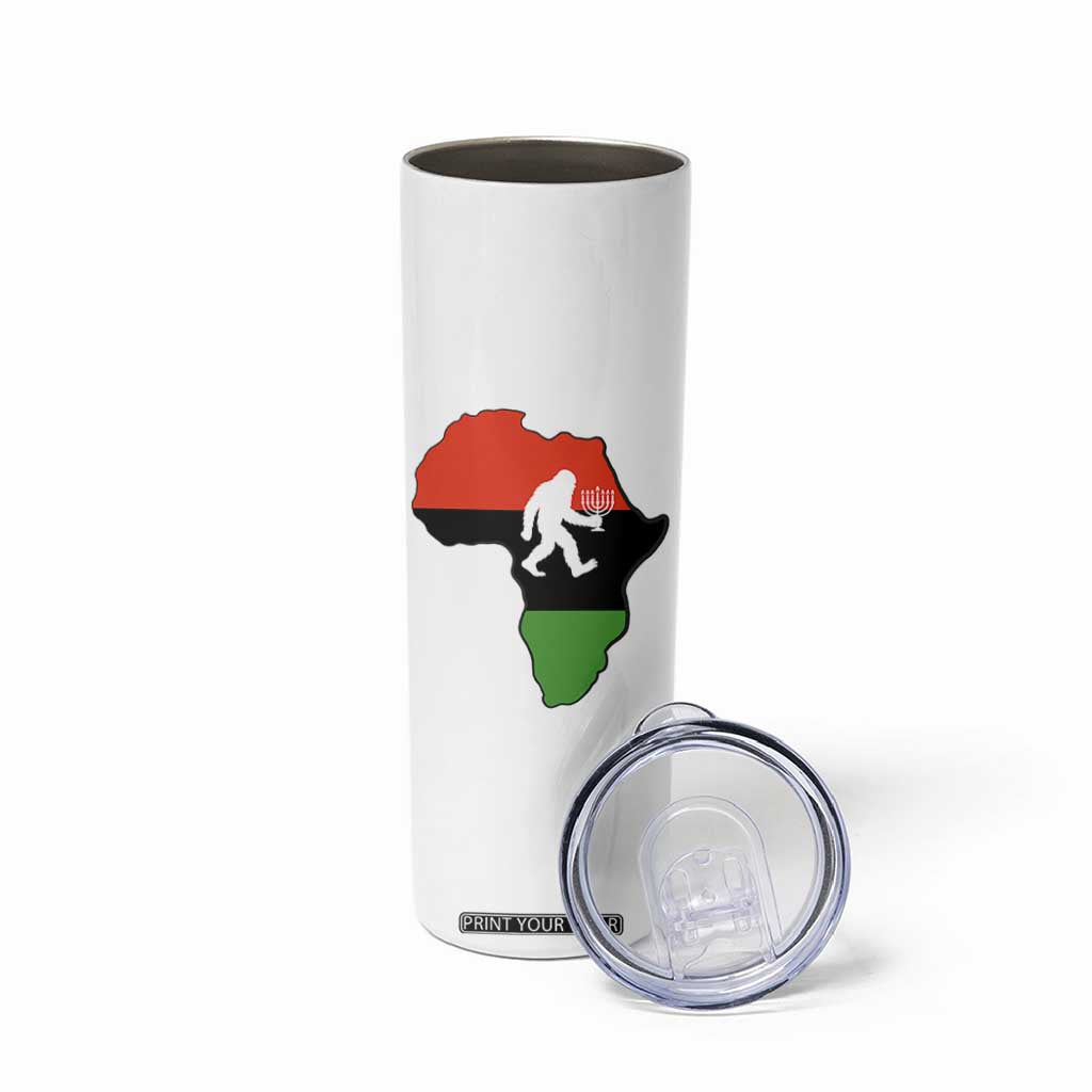 Funny Kwanzaa Bigfoot Lover Skinny Tumbler Festival Of Lights African Heritage Gift TS12 Print Your Wear