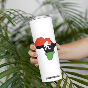 Funny Kwanzaa Bigfoot Lover Skinny Tumbler Festival Of Lights African Heritage Gift - Print Your Wear