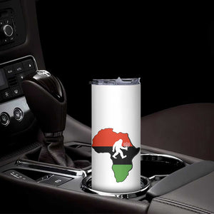 Funny Kwanzaa Bigfoot Lover Skinny Tumbler Festival Of Lights African Heritage Gift TS12 Print Your Wear