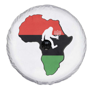 Funny Kwanzaa Bigfoot Lover Spare Tire Cover Festival Of Lights African Heritage Gift - Print Your Wear