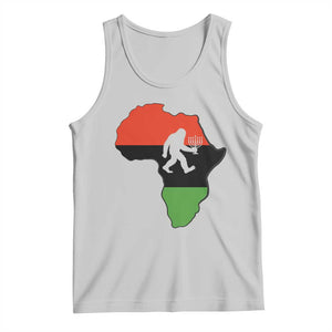 Funny Kwanzaa Bigfoot Lover Tank Top Festival Of Lights African Heritage Gift TS12 Ash Print Your Wear