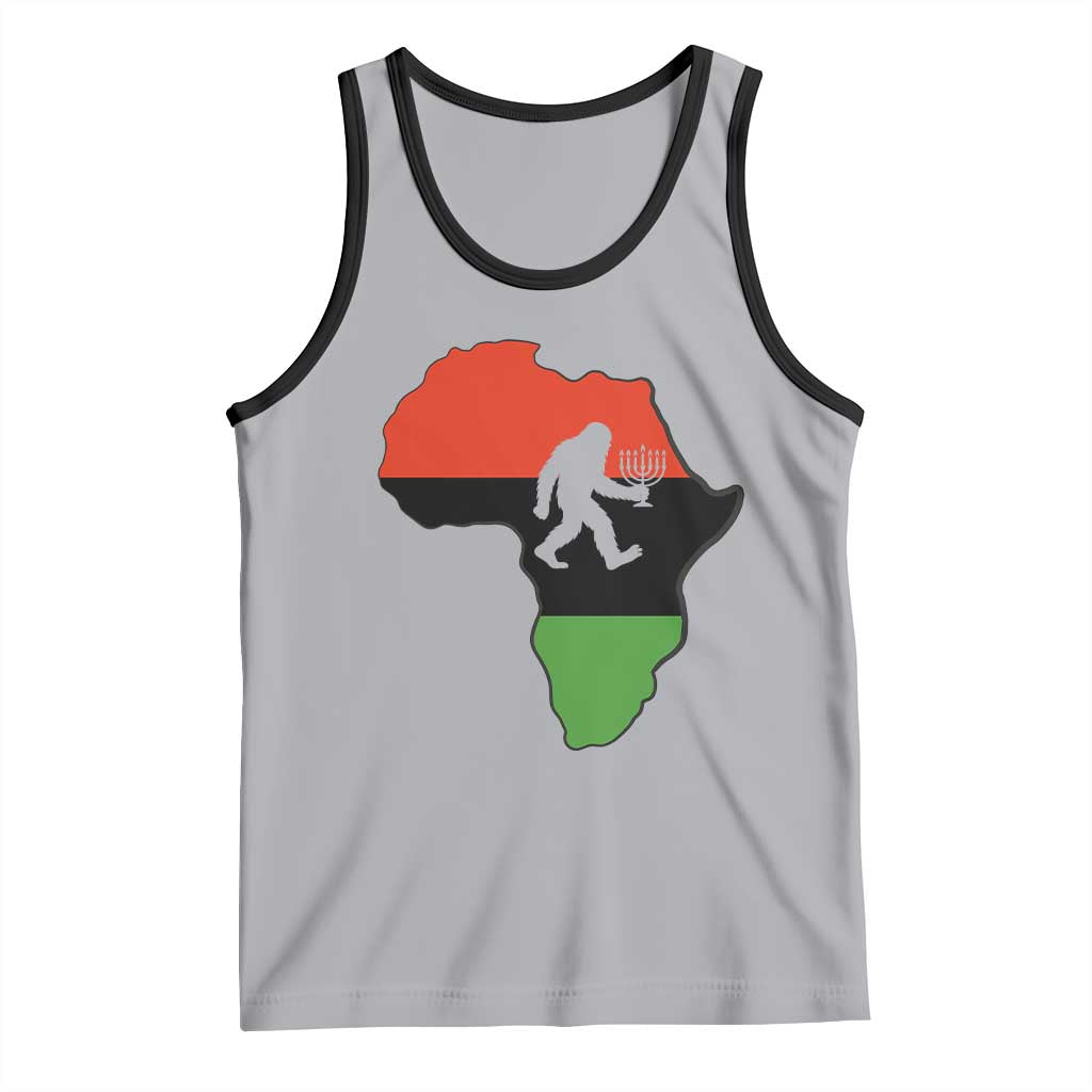 Funny Kwanzaa Bigfoot Lover Tank Top Festival Of Lights African Heritage Gift - Print Your Wear