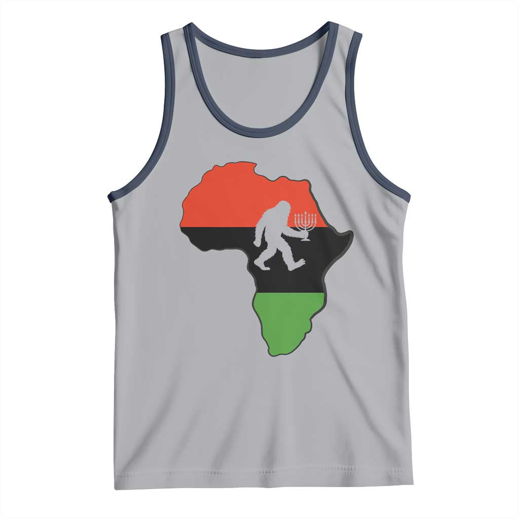 Funny Kwanzaa Bigfoot Lover Tank Top Festival Of Lights African Heritage Gift - Print Your Wear