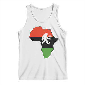 Funny Kwanzaa Bigfoot Lover Tank Top Festival Of Lights African Heritage Gift TS12 White Print Your Wear
