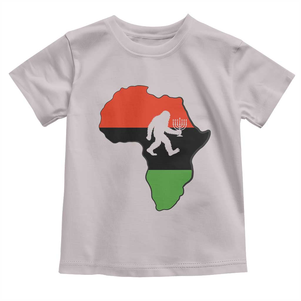 Funny Kwanzaa Bigfoot Lover Toddler T Shirt Festival Of Lights African Heritage Gift - Print Your Wear
