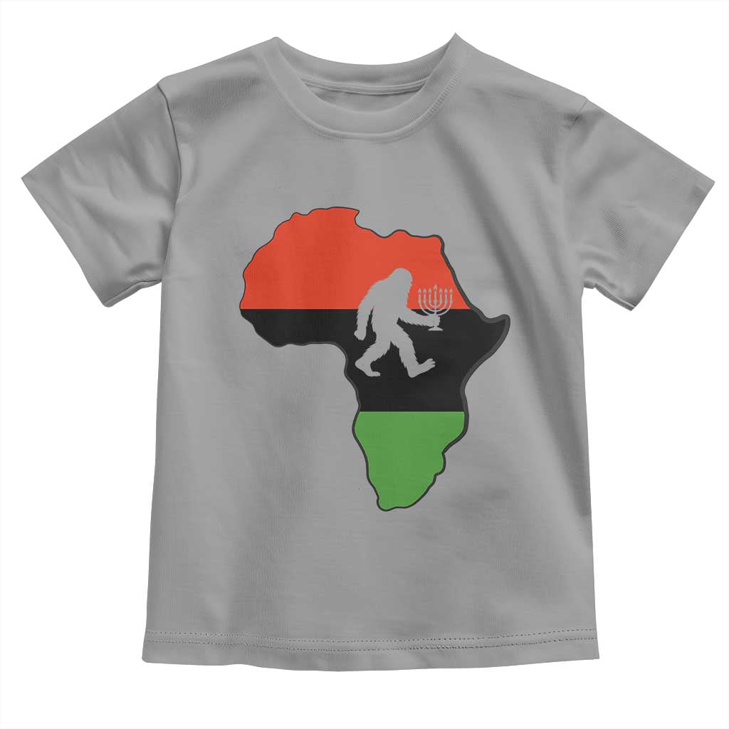 Funny Kwanzaa Bigfoot Lover Toddler T Shirt Festival Of Lights African Heritage Gift TS12 Sport Gray Print Your Wear