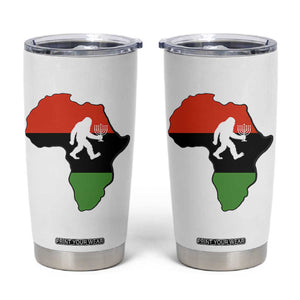 Funny Kwanzaa Bigfoot Lover Tumbler Cup Festival Of Lights African Heritage Gift - Print Your Wear