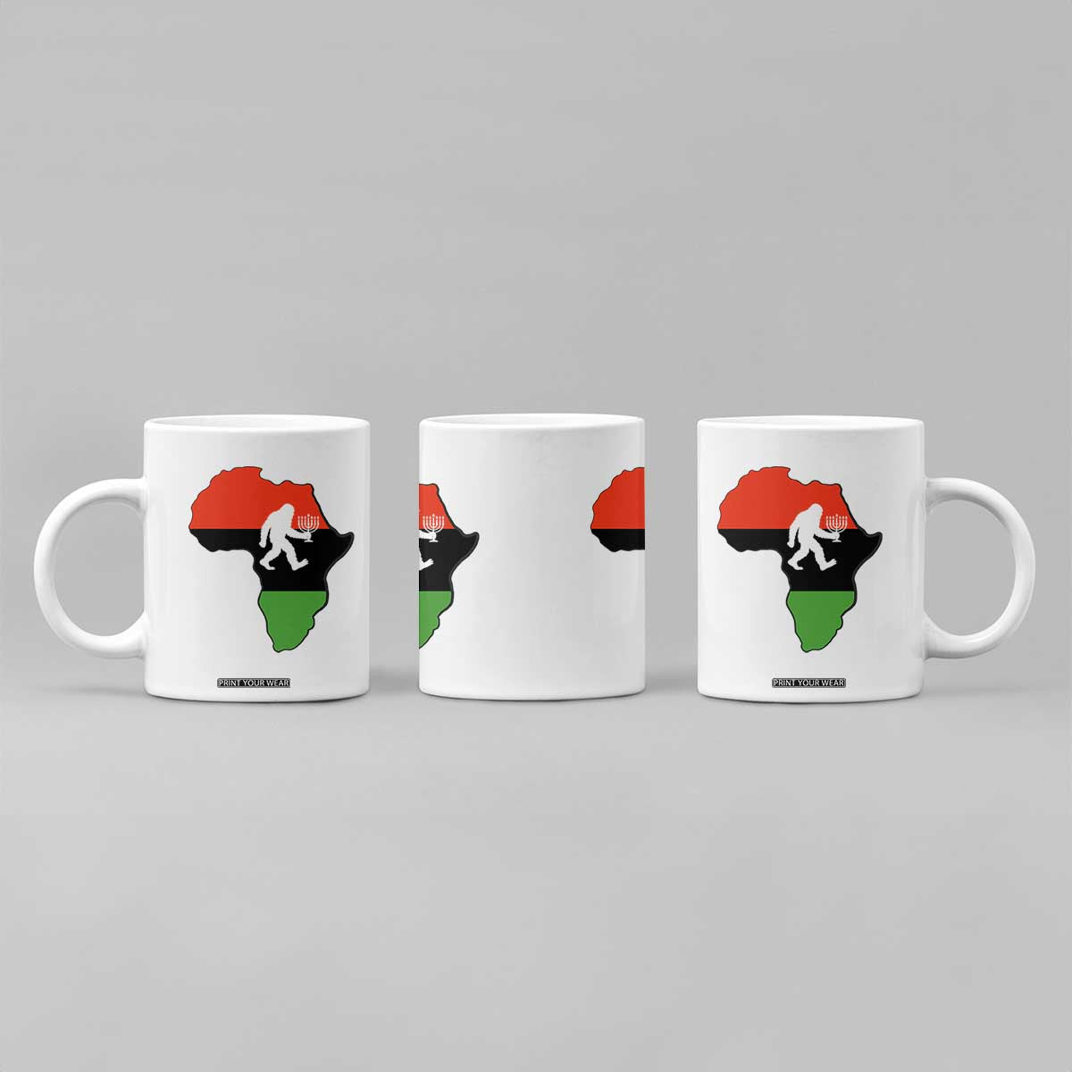 Funny Kwanzaa Bigfoot Lover Coffee Mug Festival Of Lights African Heritage Gift - Print Your Wear