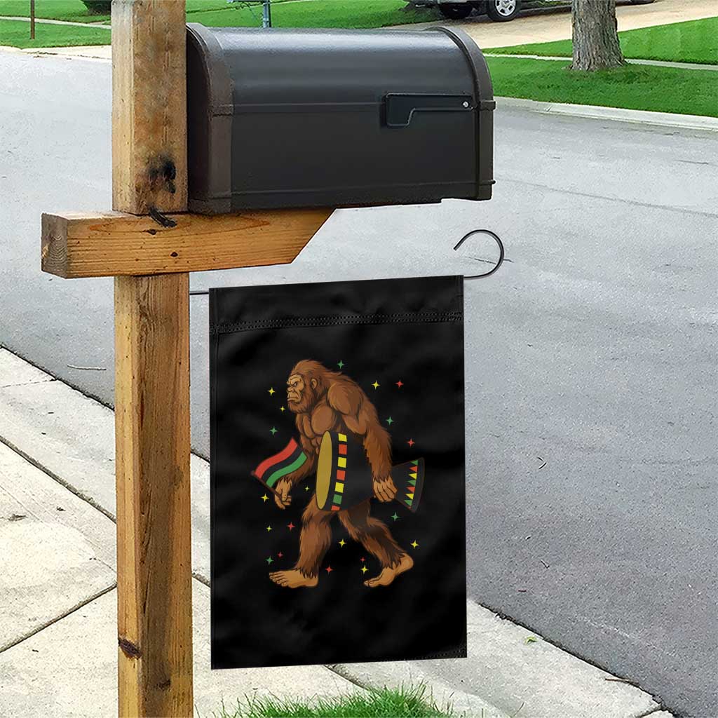 Funny Kwanzaa Bigfoot Lover Garden Flag African American Holiday Gift - Print Your Wear