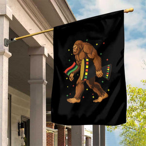 Funny Kwanzaa Bigfoot Lover Garden Flag African American Holiday Gift - Print Your Wear