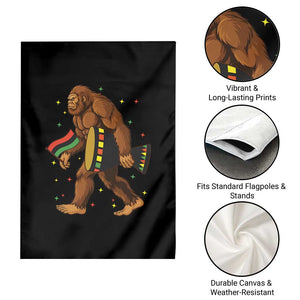 Funny Kwanzaa Bigfoot Lover Garden Flag African American Holiday Gift - Print Your Wear