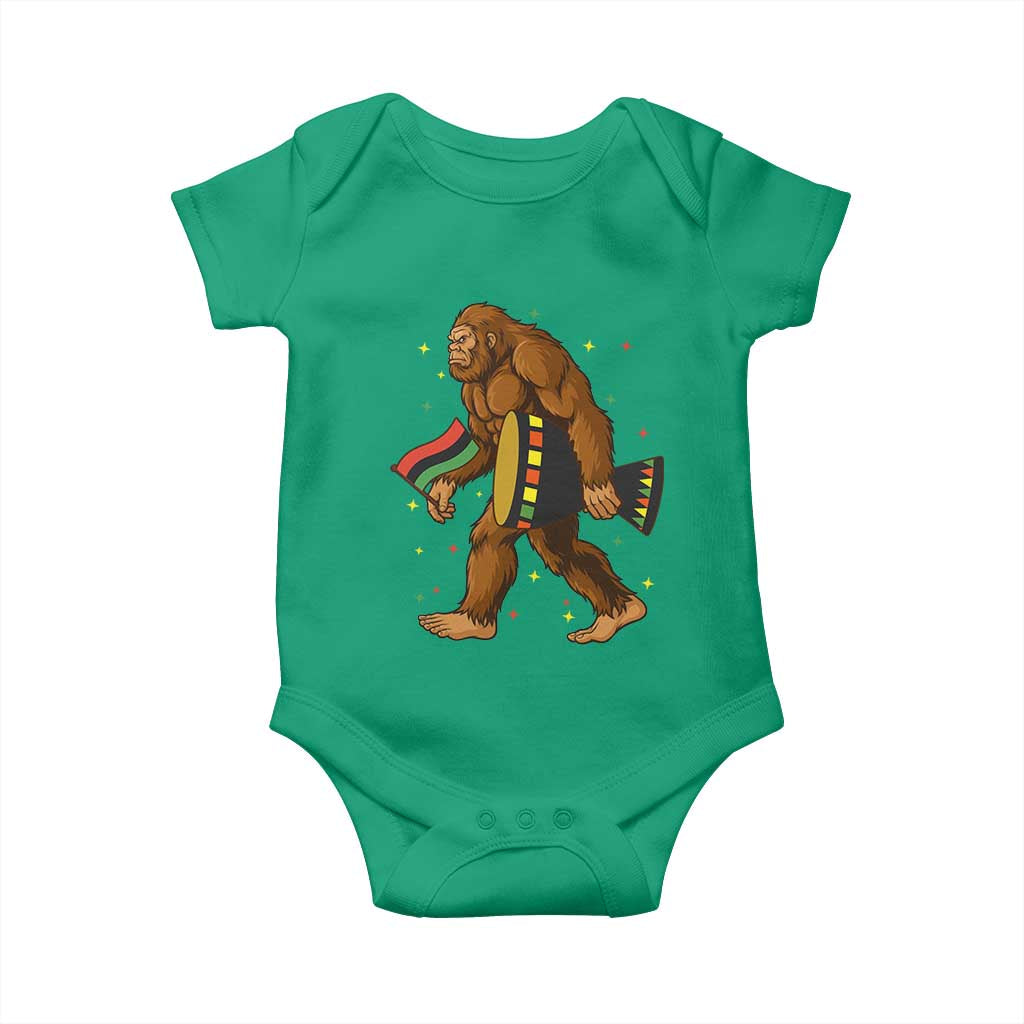Funny Kwanzaa Bigfoot Lover Baby Onesie African American Holiday Gift - Print Your Wear