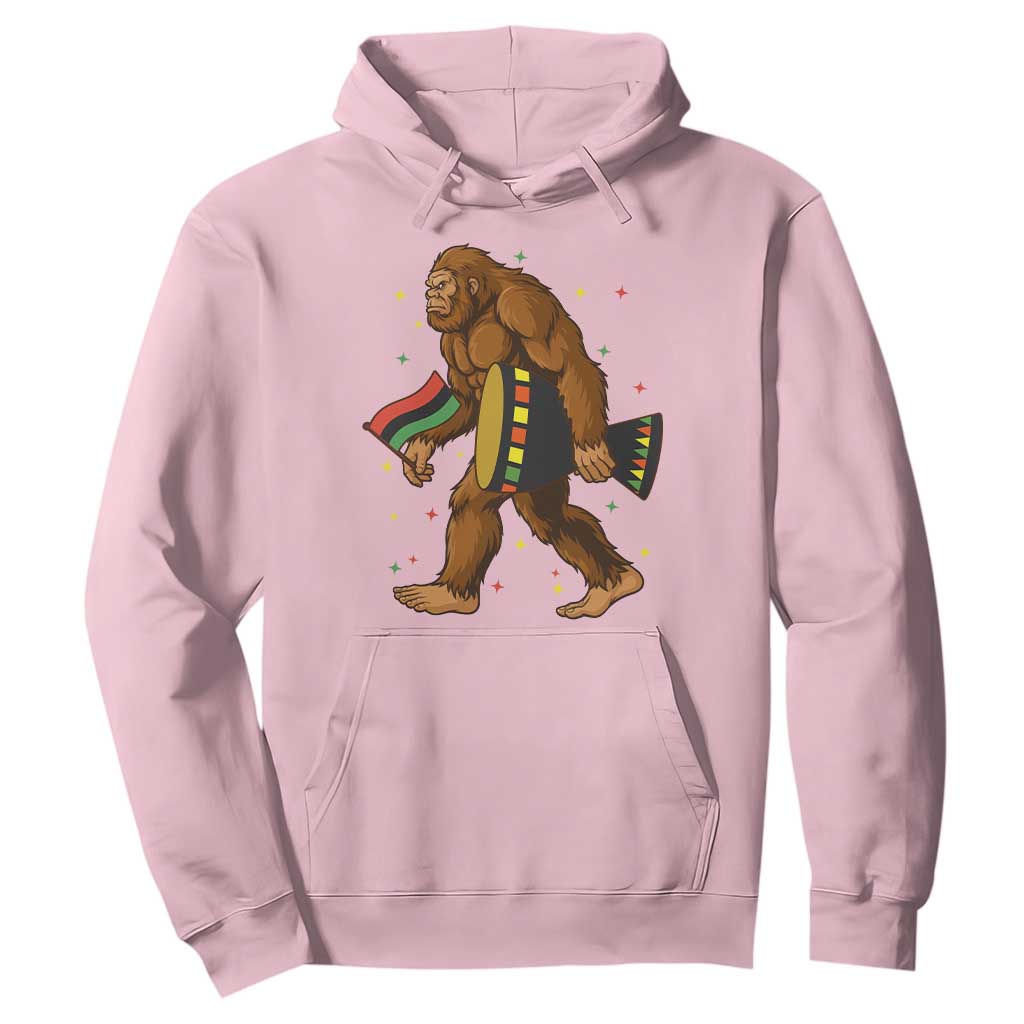 Funny Kwanzaa Bigfoot Lover Hoodie African American Holiday Gift TS12 Light Pink Print Your Wear