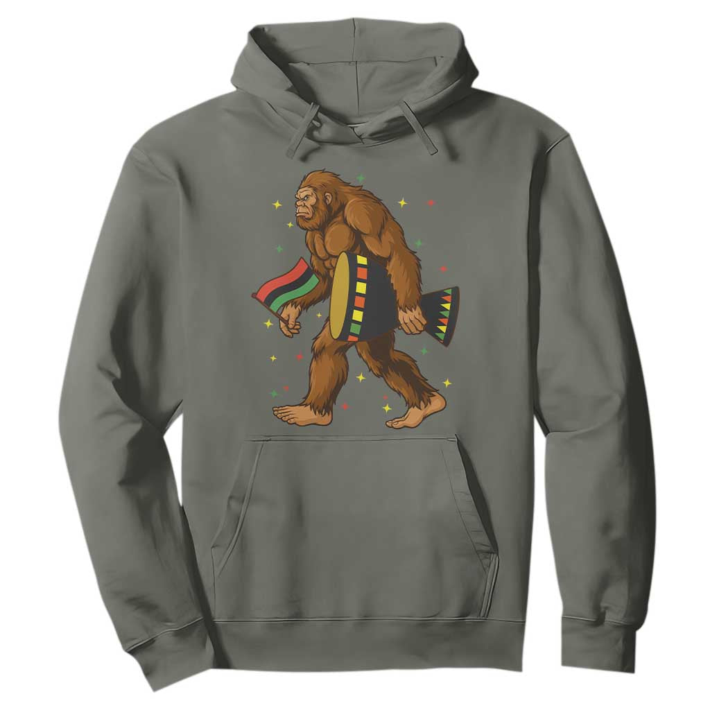 Funny Kwanzaa Bigfoot Lover Hoodie African American Holiday Gift TS12 Military Green Print Your Wear