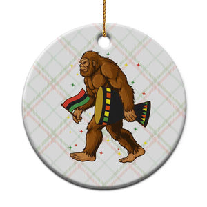 Funny Kwanzaa Bigfoot Lover Ceramic Ornament African American Holiday Gift - Print Your Wear