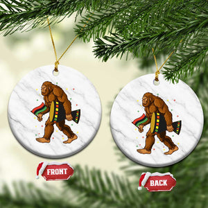 Funny Kwanzaa Bigfoot Lover Ceramic Ornament African American Holiday Gift - Print Your Wear