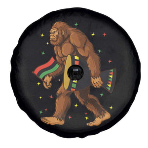 Funny Kwanzaa Bigfoot Lover Spare Tire Cover African American Holiday Gift - Print Your Wear