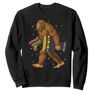 Funny Kwanzaa Bigfoot Lover Sweatshirt African American Holiday Gift - Print Your Wear