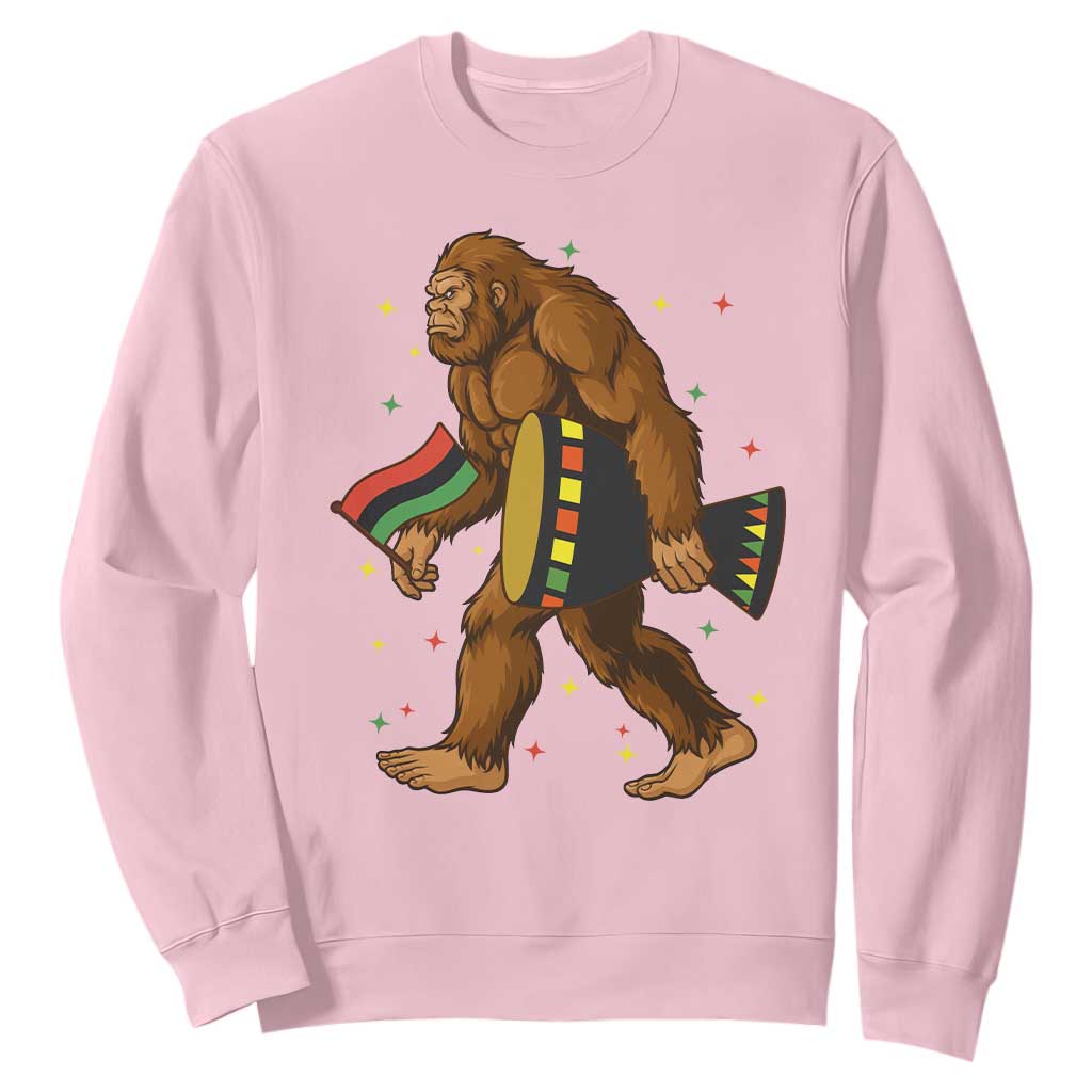Funny Kwanzaa Bigfoot Lover Sweatshirt African American Holiday Gift - Print Your Wear