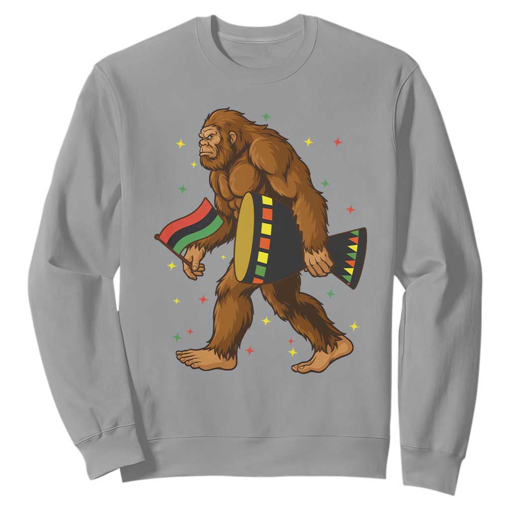 Funny Kwanzaa Bigfoot Lover Sweatshirt African American Holiday Gift - Print Your Wear