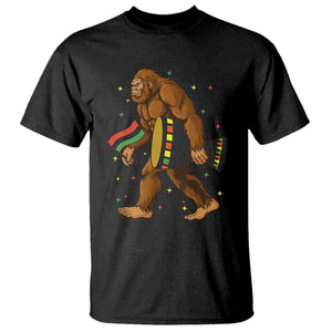Funny Kwanzaa Bigfoot Lover T Shirt African American Holiday Gift - Print Your Wear