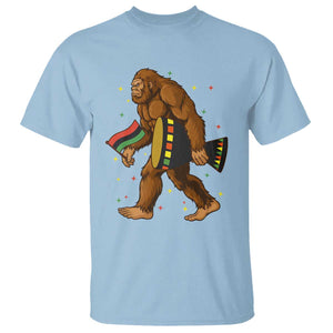 Funny Kwanzaa Bigfoot Lover T Shirt African American Holiday Gift TS12 Light Blue Print Your Wear