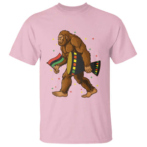 Funny Kwanzaa Bigfoot Lover T Shirt African American Holiday Gift TS12 Light Pink Print Your Wear