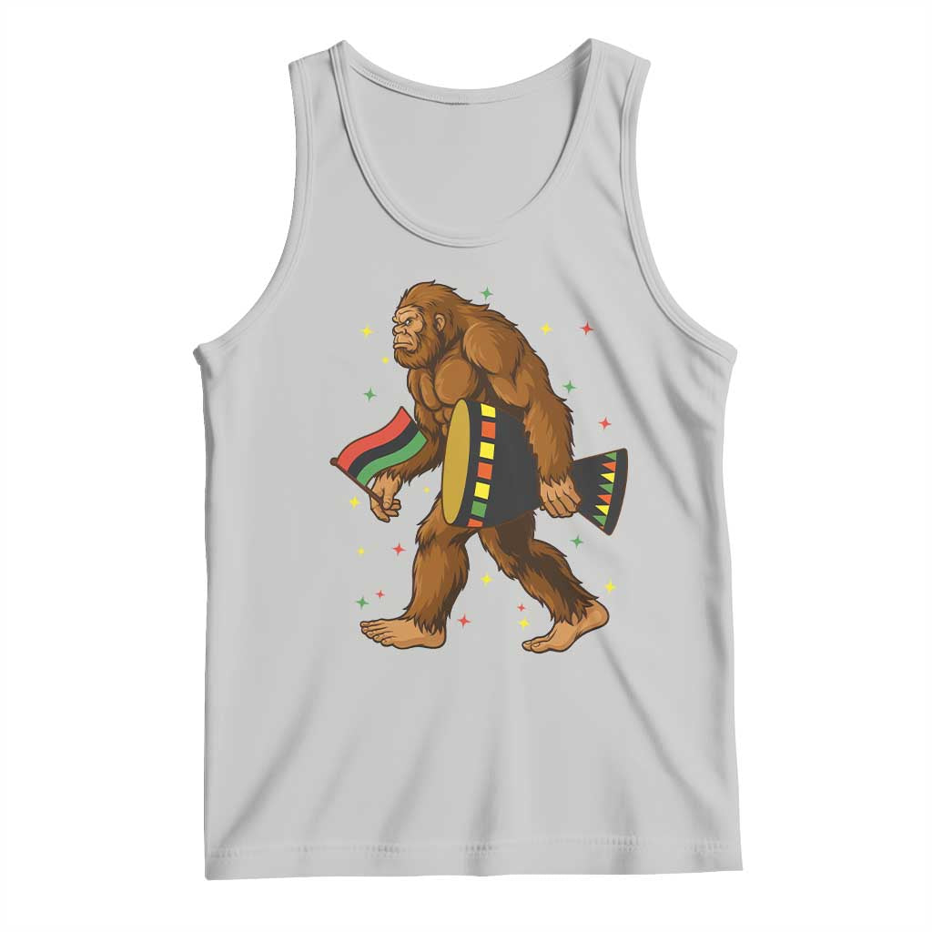 Funny Kwanzaa Bigfoot Lover Tank Top African American Holiday Gift TS12 Ash Print Your Wear