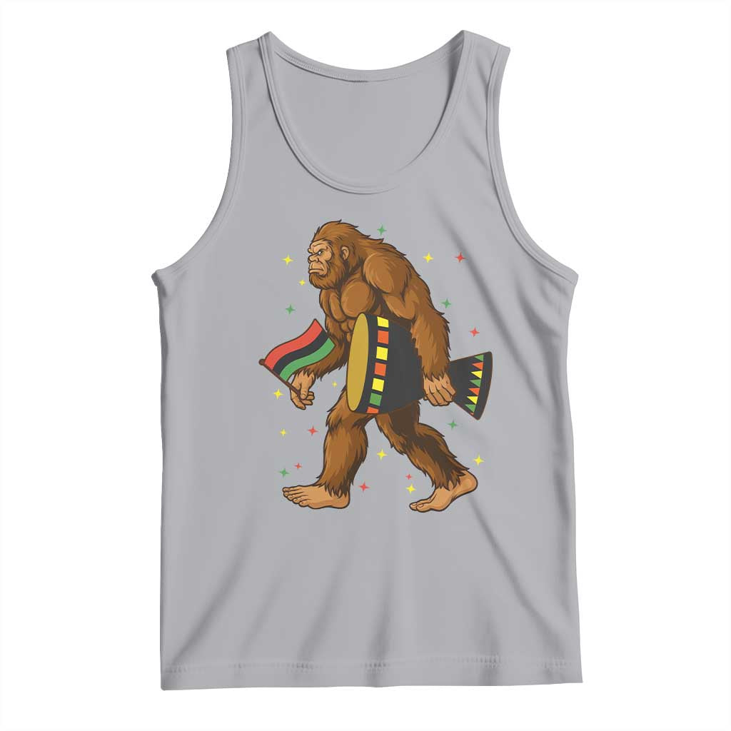 Funny Kwanzaa Bigfoot Lover Tank Top African American Holiday Gift TS12 Athletic Heather Print Your Wear