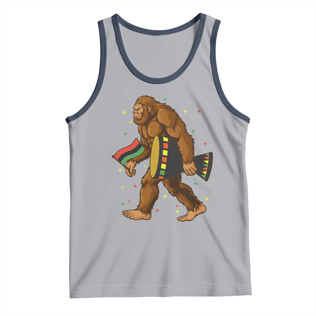 Funny Kwanzaa Bigfoot Lover Tank Top African American Holiday Gift - Print Your Wear