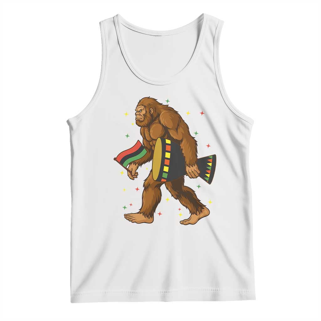 Funny Kwanzaa Bigfoot Lover Tank Top African American Holiday Gift - Print Your Wear