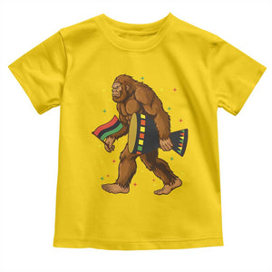 Funny Kwanzaa Bigfoot Lover Toddler T Shirt African American Holiday Gift - Print Your Wear