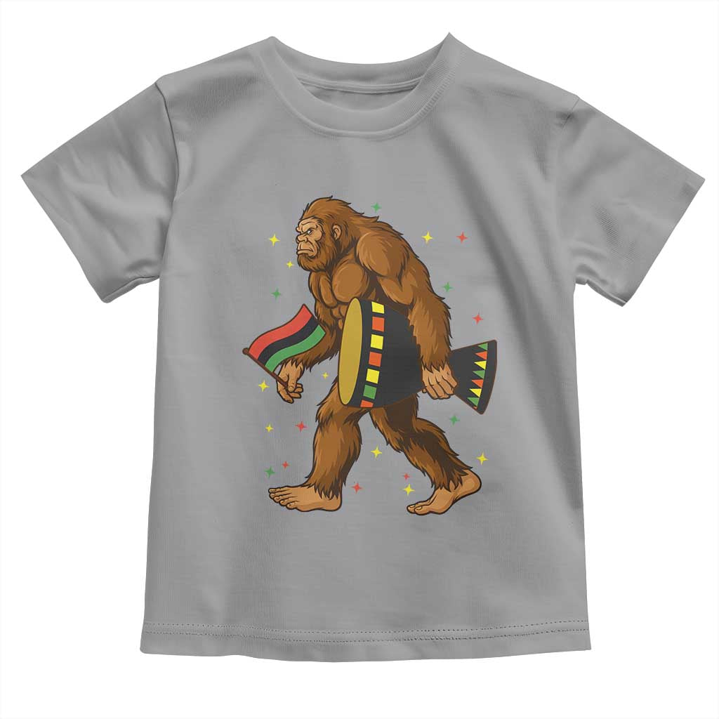 Funny Kwanzaa Bigfoot Lover Toddler T Shirt African American Holiday Gift TS12 Sport Gray Print Your Wear