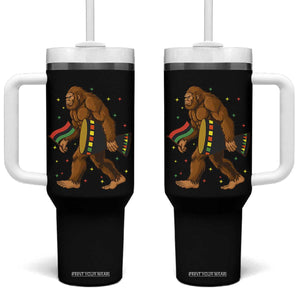 Funny Kwanzaa Bigfoot Lover Tumbler With Handle African American Holiday Gift - Print Your Wear
