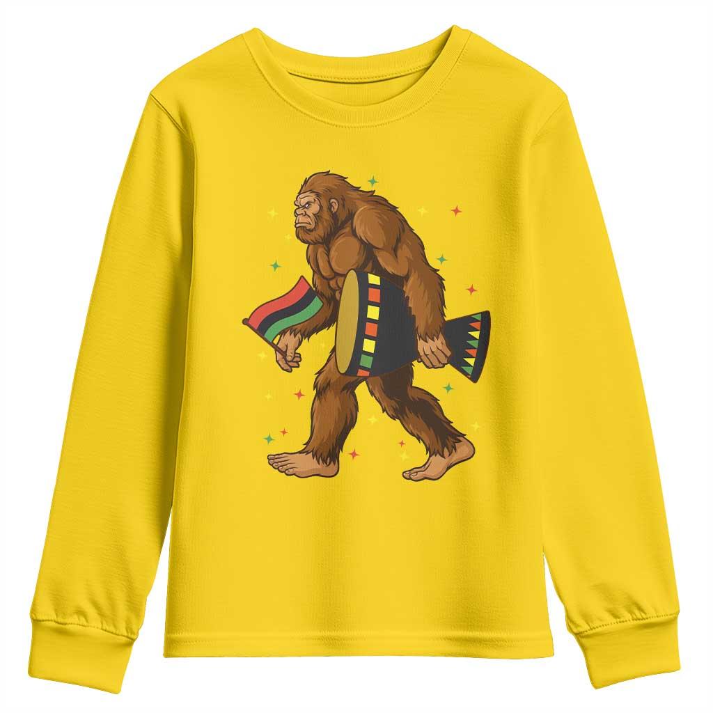 Funny Kwanzaa Bigfoot Lover Youth Sweatshirt African American Holiday Gift TS12 Daisy Print Your Wear