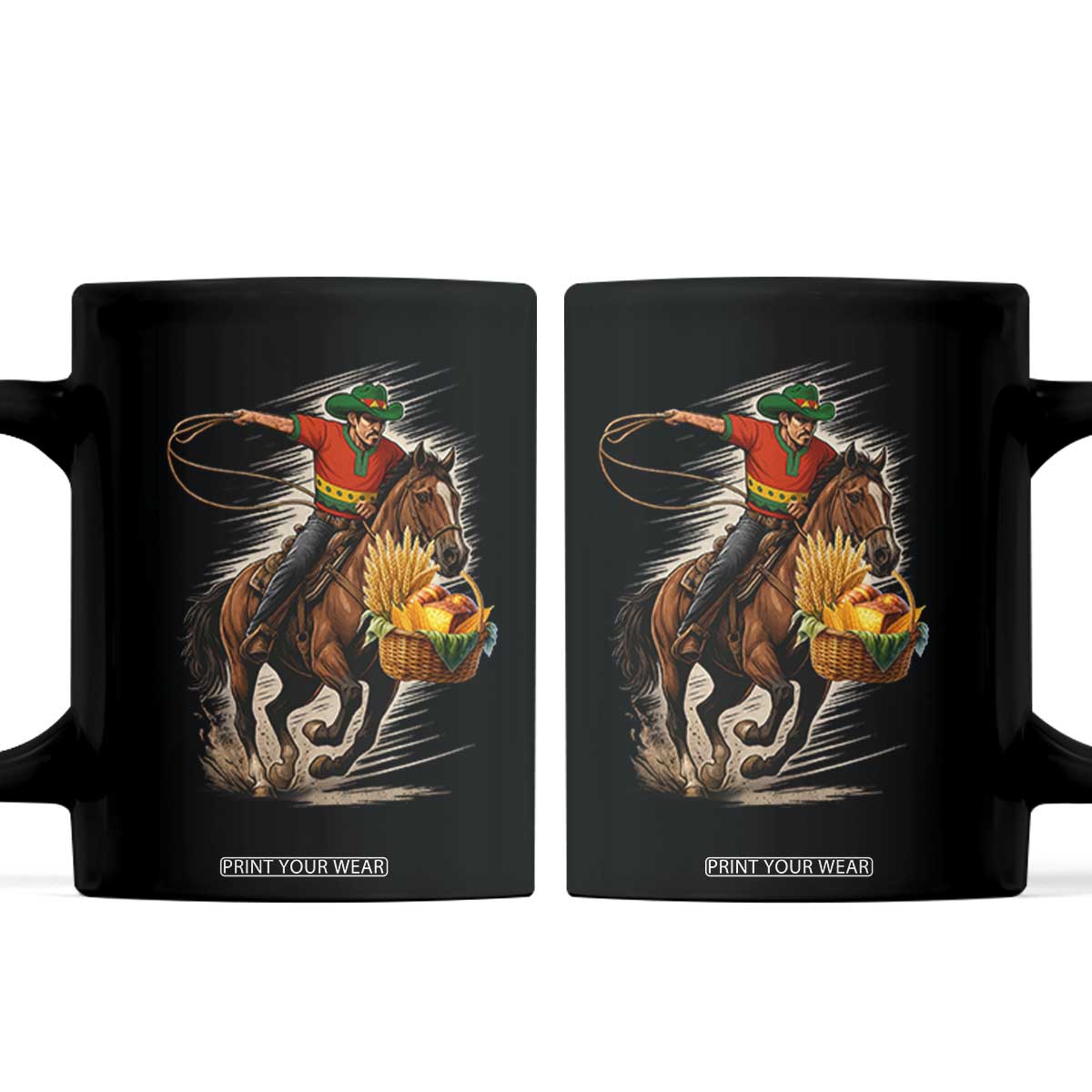 Kwanzaa Cowboy Coffee Mug Funny African American Festival Gift TS12 Black Print Your Wear