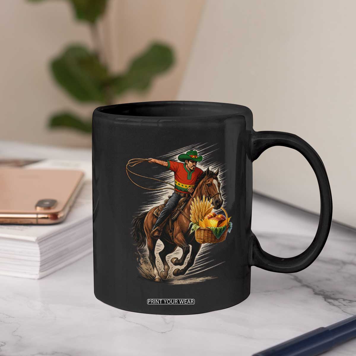 Kwanzaa Cowboy Coffee Mug Funny African American Festival Gift - Print Your Wear