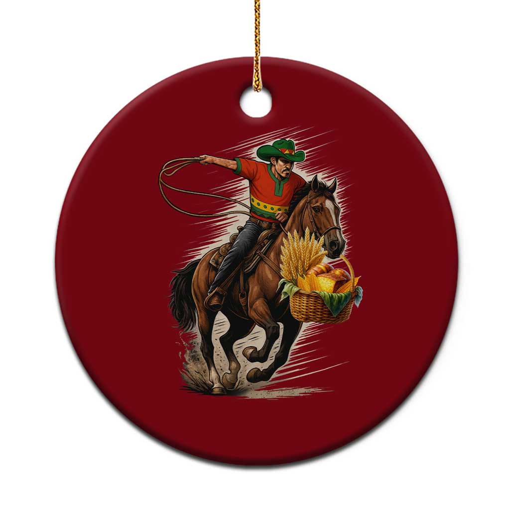 Kwanzaa Cowboy Ceramic Ornament Funny African American Festival Gift - Print Your Wear