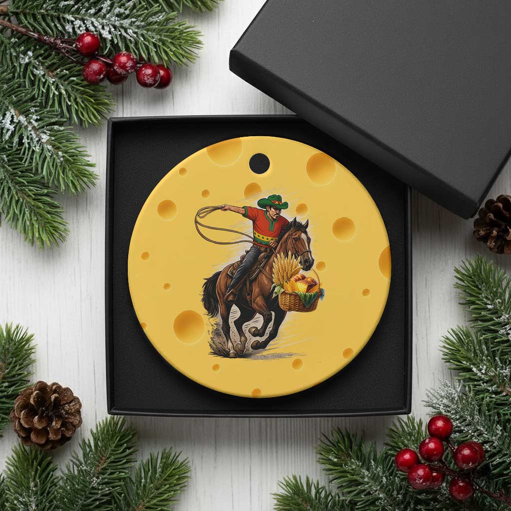 Kwanzaa Cowboy Ceramic Ornament Funny African American Festival Gift TS12 1pc Yellow Cheese Print Your Wear