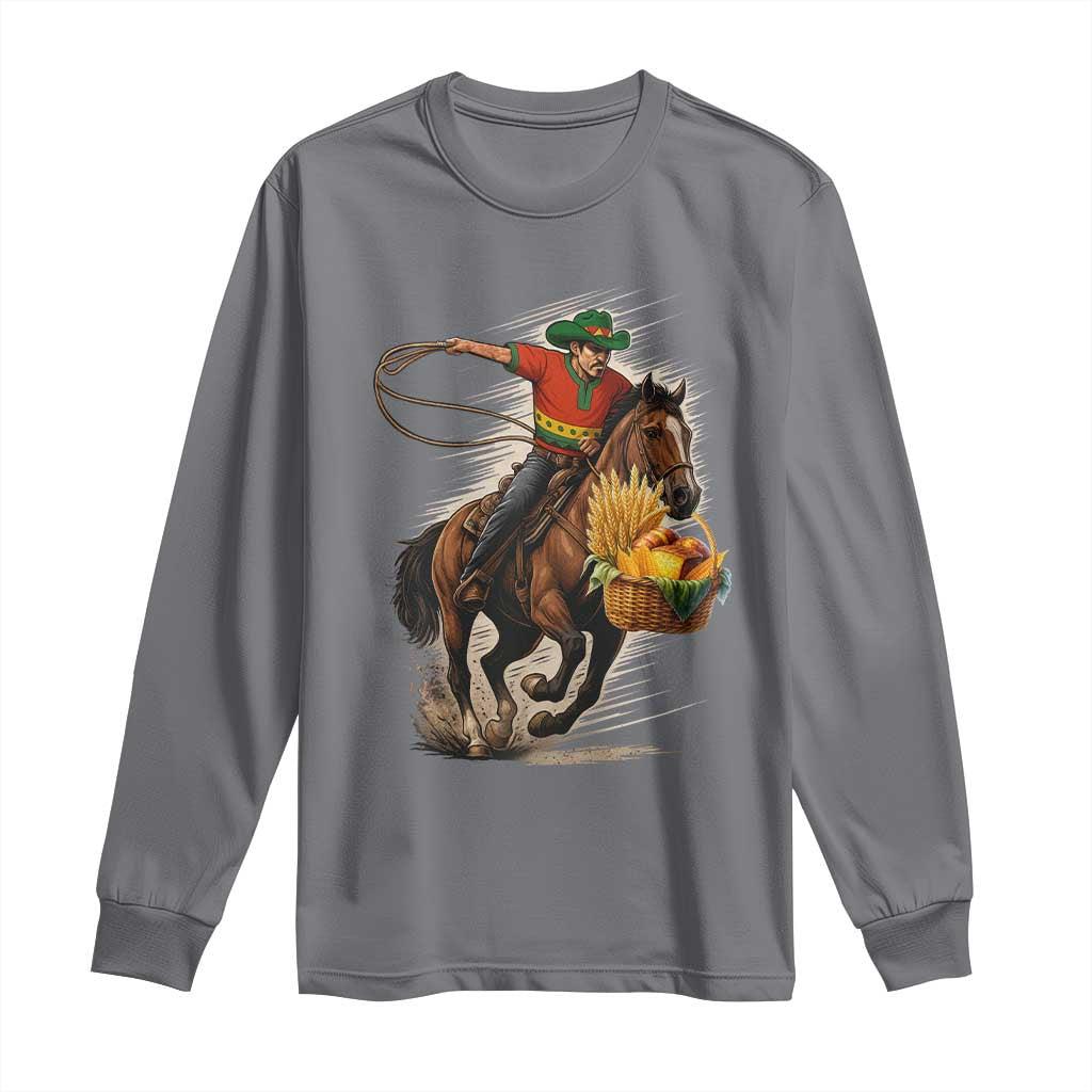 Kwanzaa Cowboy Long Sleeve Shirt Funny African American Festival Gift TS12 Charcoal Print Your Wear