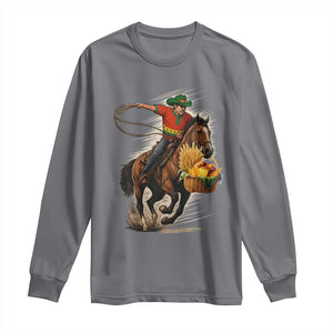 Kwanzaa Cowboy Long Sleeve Shirt Funny African American Festival Gift TS12 Charcoal Print Your Wear