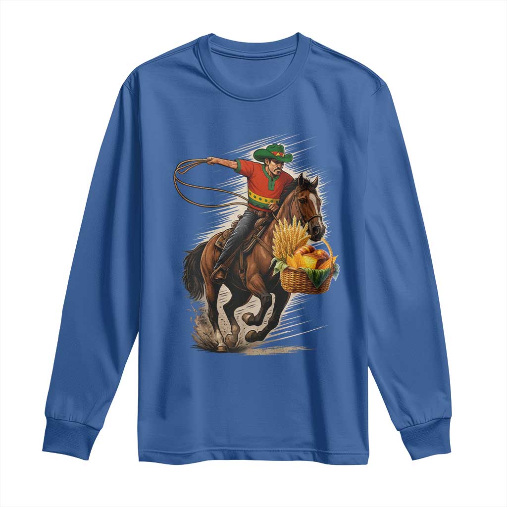 Kwanzaa Cowboy Long Sleeve Shirt Funny African American Festival Gift TS12 Royal Blue Print Your Wear