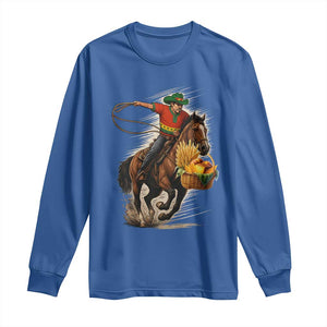 Kwanzaa Cowboy Long Sleeve Shirt Funny African American Festival Gift TS12 Royal Blue Print Your Wear