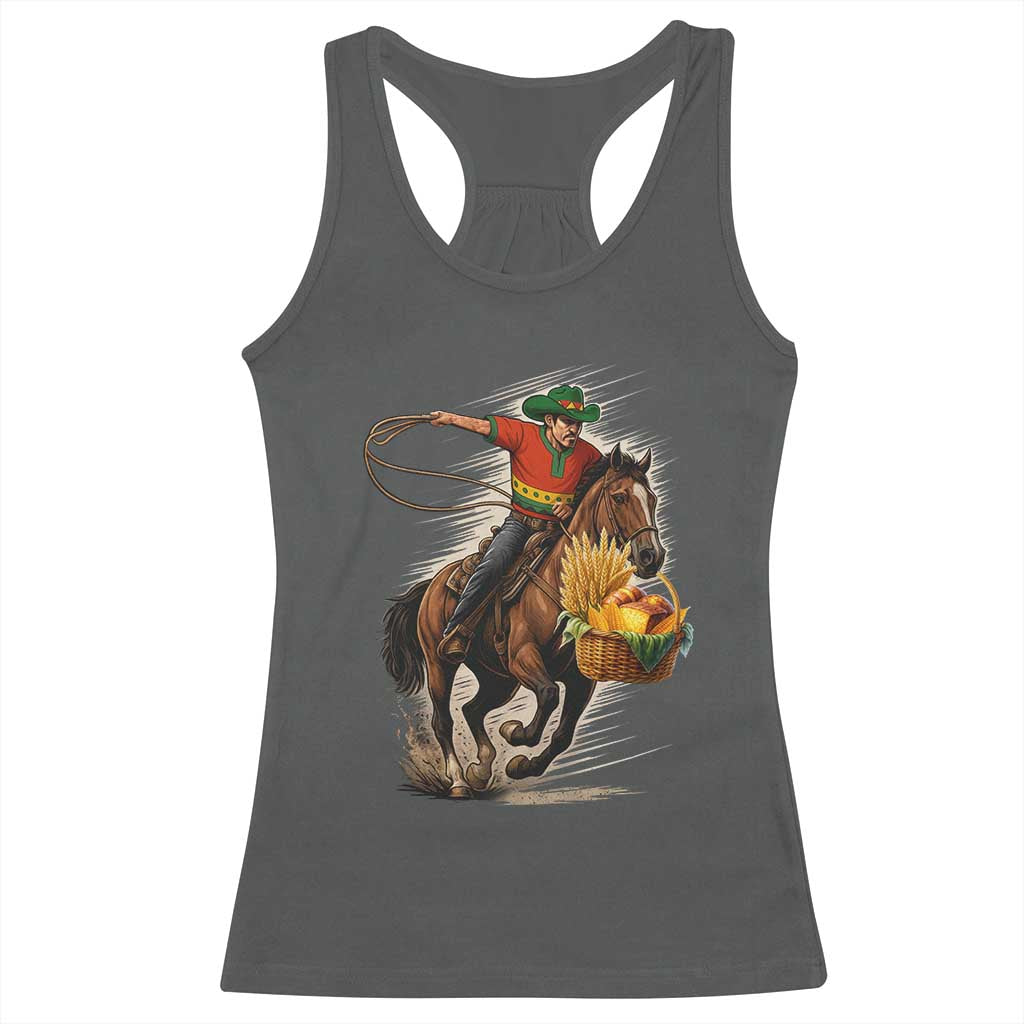 Kwanzaa Cowboy Racerback Tank Top Funny African American Festival Gift TS12 Dark Heather Print Your Wear