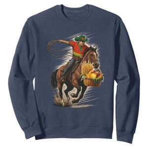 Kwanzaa Cowboy Sweatshirt Funny African American Festival Gift TS12 Navy Print Your Wear