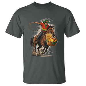 Kwanzaa Cowboy T Shirt Funny African American Festival Gift TS12 Dark Heather Print Your Wear