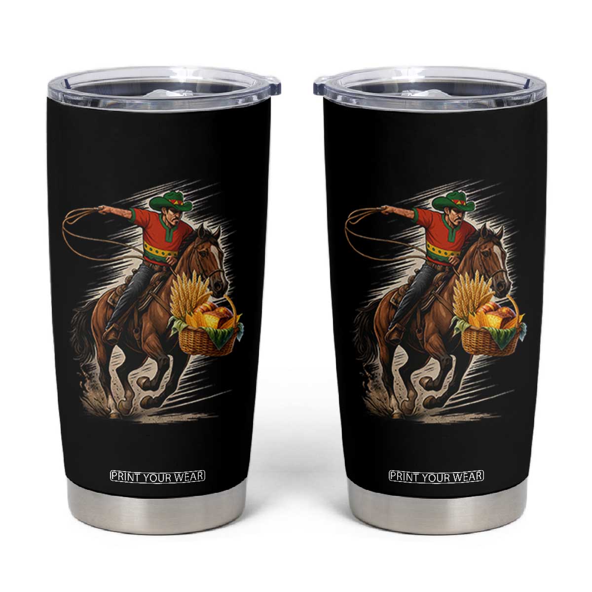 Kwanzaa Cowboy Tumbler Cup Funny African American Festival Gift - Print Your Wear