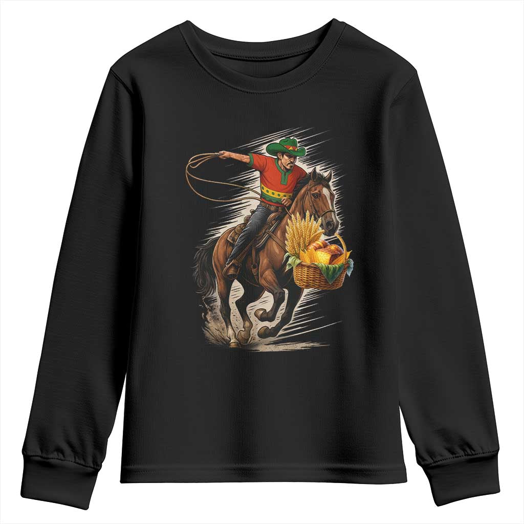 Kwanzaa Cowboy Youth Sweatshirt Funny African American Festival Gift - Print Your Wear
