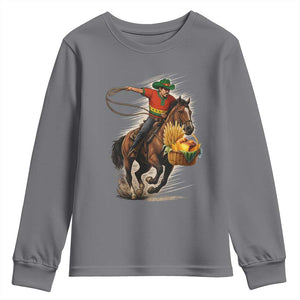 Kwanzaa Cowboy Youth Sweatshirt Funny African American Festival Gift TS12 Charcoal Print Your Wear