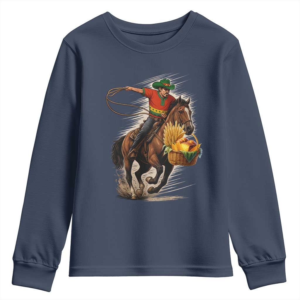 Kwanzaa Cowboy Youth Sweatshirt Funny African American Festival Gift TS12 Navy Print Your Wear